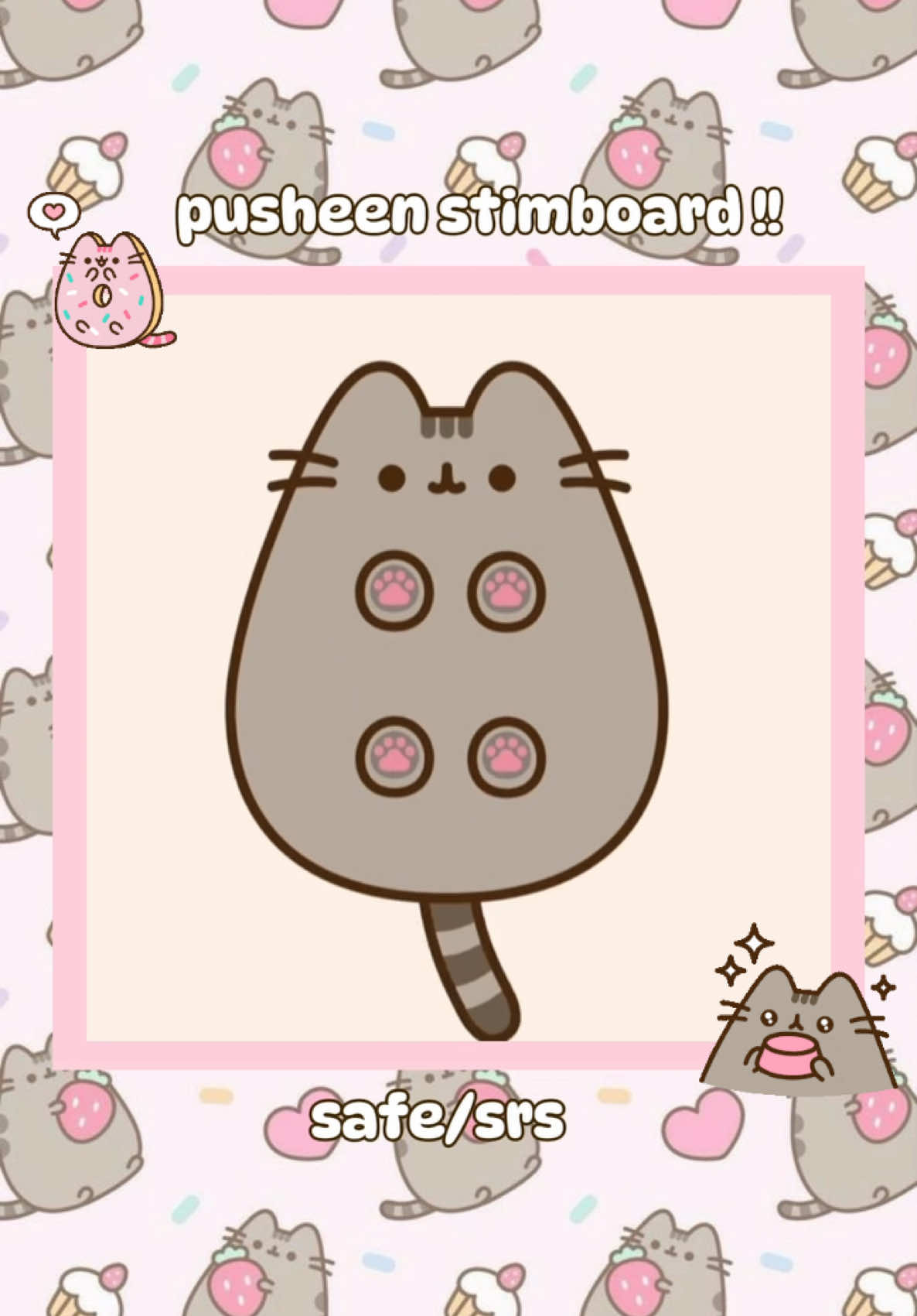 pusheen stimboard!! ˚୨୧⋆｡˚ ⋆ safe/srs #pusheencat #pusheen #stimboard #pusheencatstimboard #safe #cat #catstimboard #cute #safeplace #stim #neurodivergentsafespace #lgbtqsafeplace #asmr 