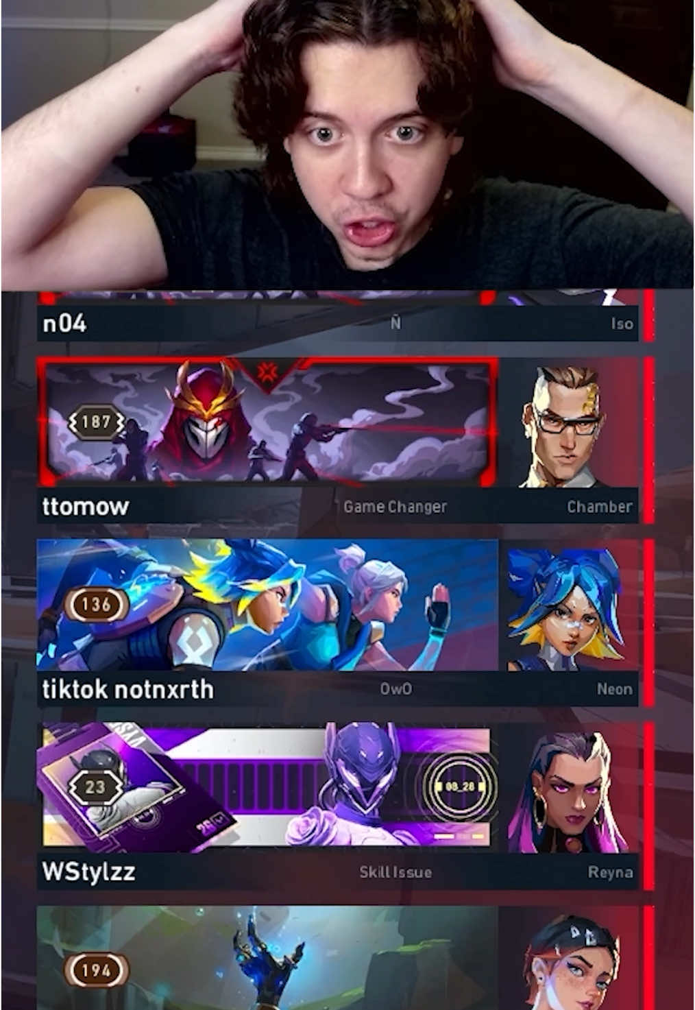 streamers react to nxrth 😱 #fyp #viral #Valorant #neonmain 