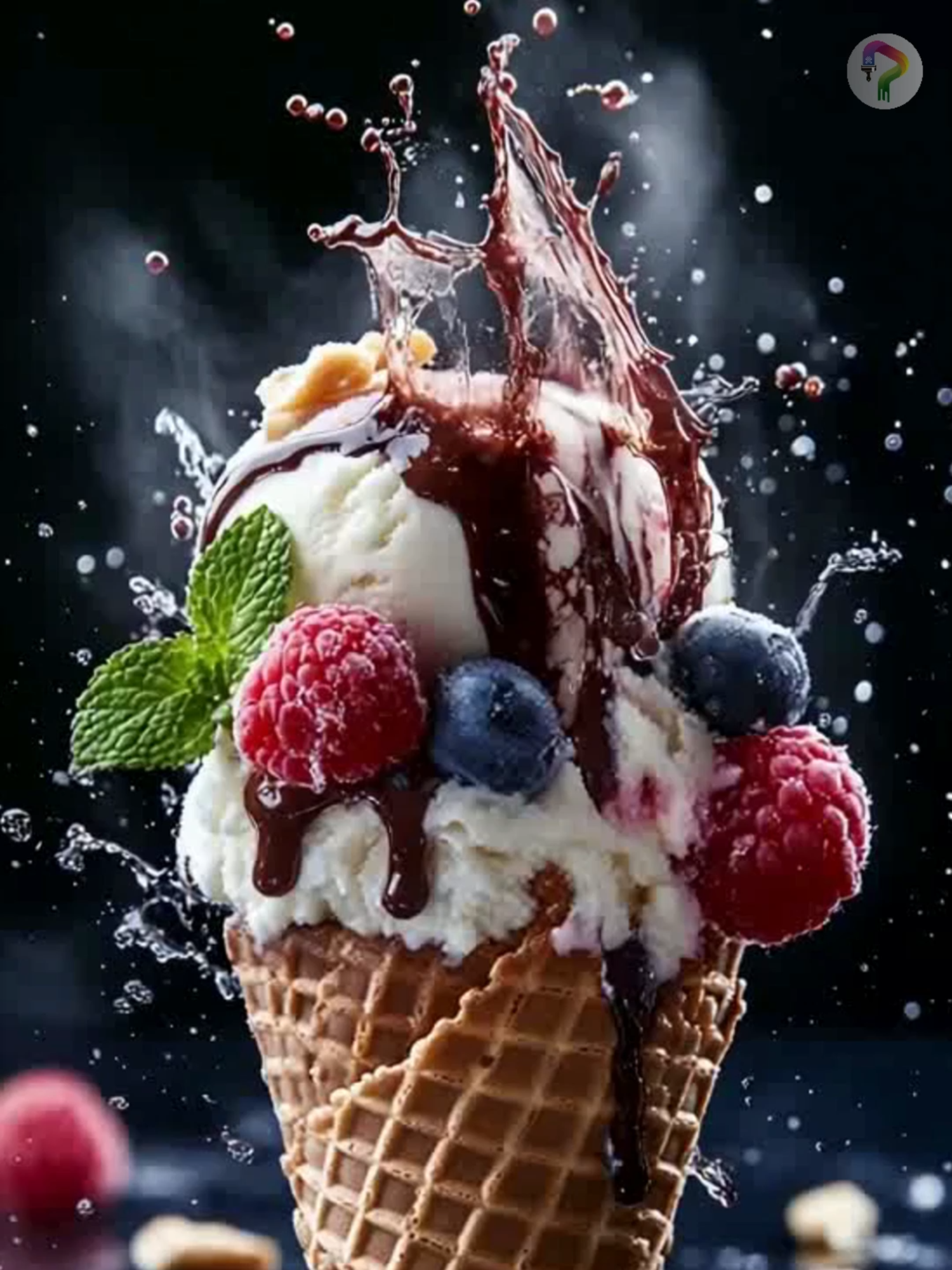 Ice Cream Explosion! 🍦💥#livewallpaper #4klivewallpaper #FoodArt #IceCreamLover #icecreamday #delicious