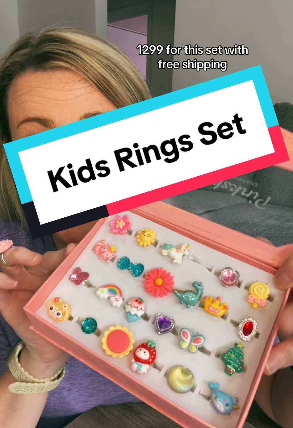 Little girls and their accessories! #kidsjewelry #kidsrings #giftsforkids #tiktokshopholidayhaul 