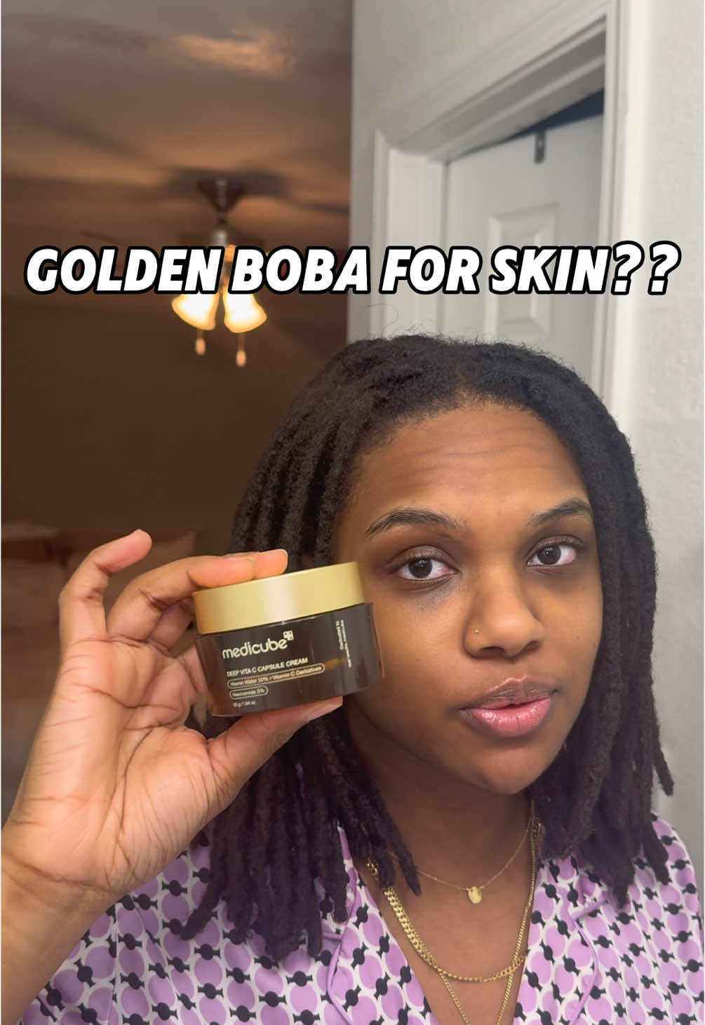 I’ll be using this Medicube Deep Vita C capsule cream in my nighttime skincare routine to lighten my hyperpigmentation and dark spots 🤩 #medicube #medicubetiktokshop #medicubereview #deepvitaccapsulecream #deepvitaccream #hyperpigmentation #hyperpigmentationtreatment #darkspots #goldenbobacream  