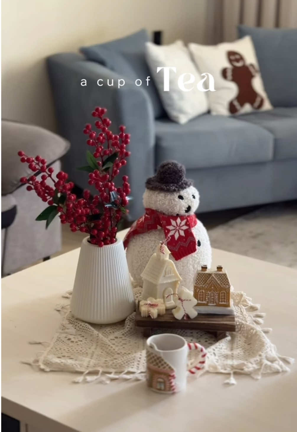 ☃️☕️🩶 #explore #winter #december #snowman #asthetic #اكسبلور #السعودية @potterybarn 