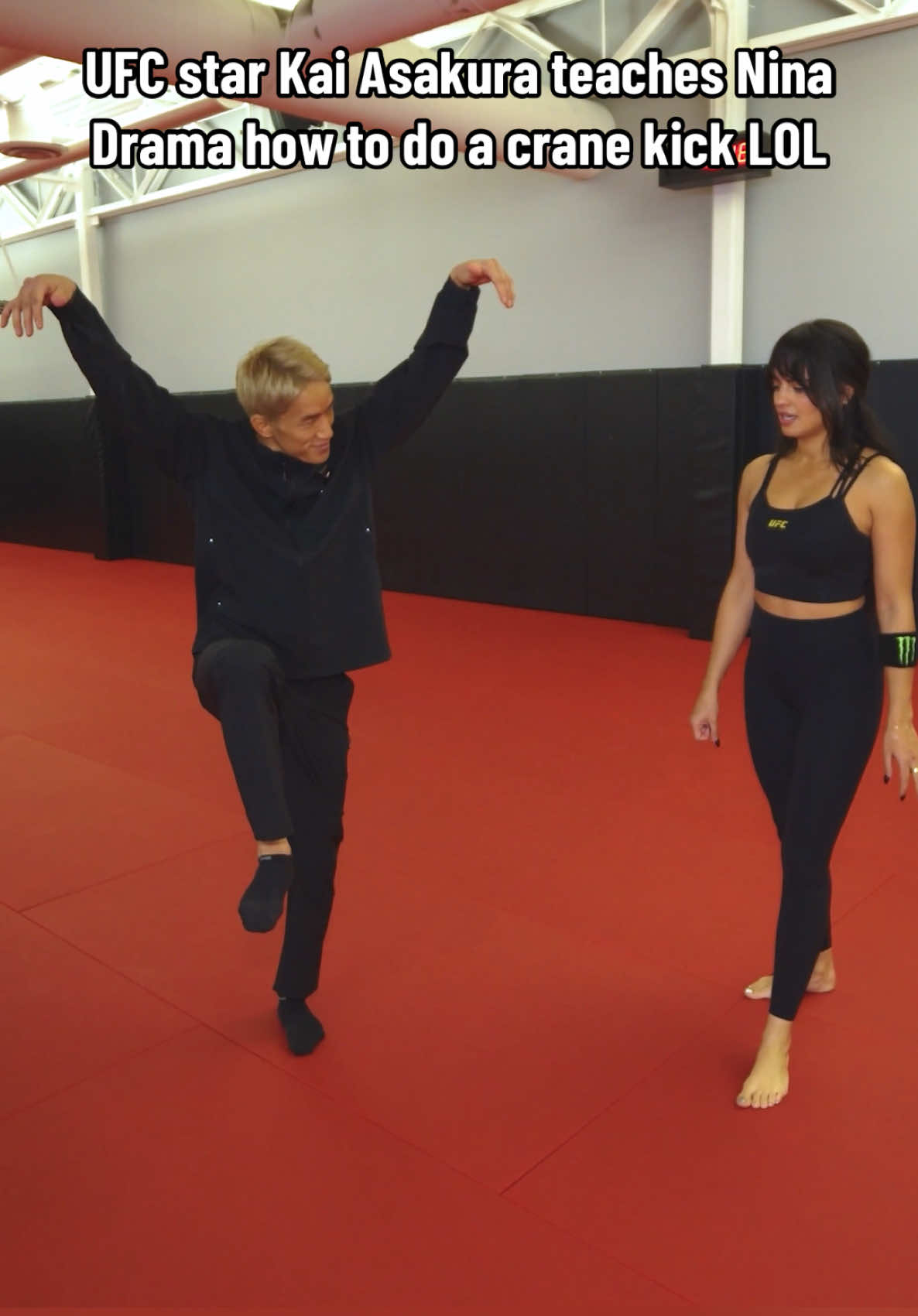 UFC star Kai Asakura teaches Nina Drama how to do a crane kick LOL #UFC #kaiasakura #shavkatrakhmonov #charlesdobronxs #charlesdobronx #alexpereira #poatan #chama #ninadrama #kickboxing #boxing #muaythai #muaythaifighter #muaythaifighter #taekwondo #jiujitsu #brazilianjiujitsu #jiujitsugrappling #jiujitsulifestyle #wrestling #wrestlingtiktok #wrestlingtok #fit #Fitness #grappling #karate