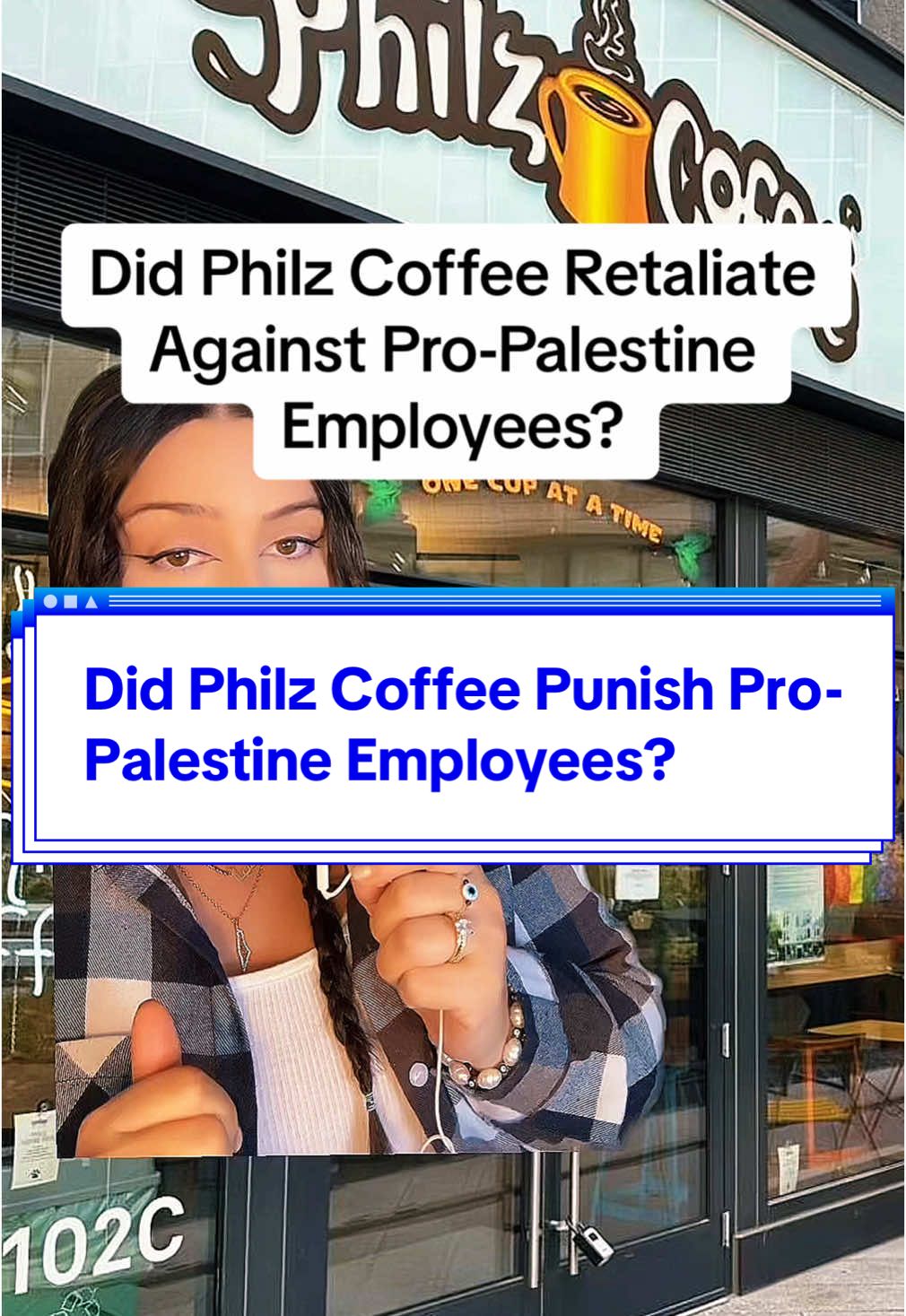 These pro-Palestine employees were punished, despite Philz’ Palestinian-owned roots. This location is actually the first Philz to unionize! Workers cite this incident as being the catalyst. Did you think Philz was still Palestinian-owned? #activism #boycott #workersrights  