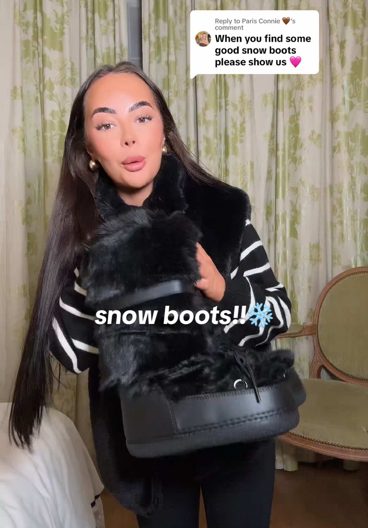 Replying to @Paris Connie 🤎 i finally found some snow boots!!🤭 @South Beach Official #snowboots #fyp #girly #winter #winteroutfit ad