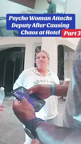 Psycho Woman Attacks Deputy After Causing Chaos at Hotel #cops #police #copsoftiktok #policeofficer #policeoftiktok 