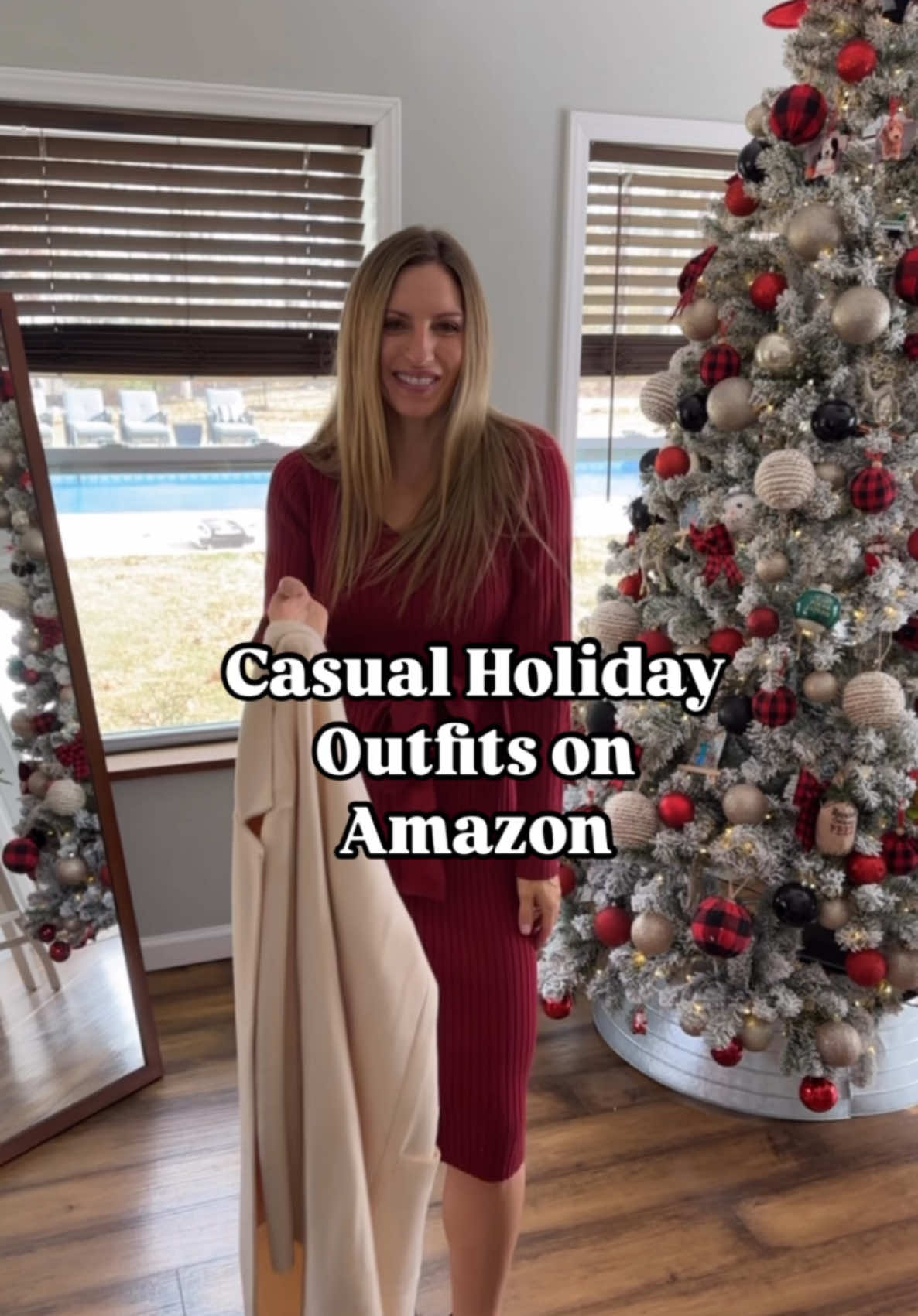 Casual Holiday Outfits! These sweater dresses are on Amazon! Paired them with my favorite longline cardigans for a warm festive holiday look! #amazonfashion #amazonoutfits #holidayoutfit #sweaterdress #amazonclothes #casualoutfits #casualholidayoutfits #christmasoutfit #amazonwinterfashion #winterfashion #winteroutfits #winteroutfit #holidayoutfitinspo #holidayoutfit2024 #holidaydress #amazonfashion #howtostyle 