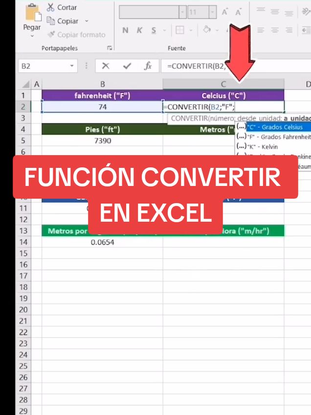 ¡Dale al botón de seguir y no te pierdas ningún contenido! #hojadecalculo #convertir #eficiencia #ExcelTips 