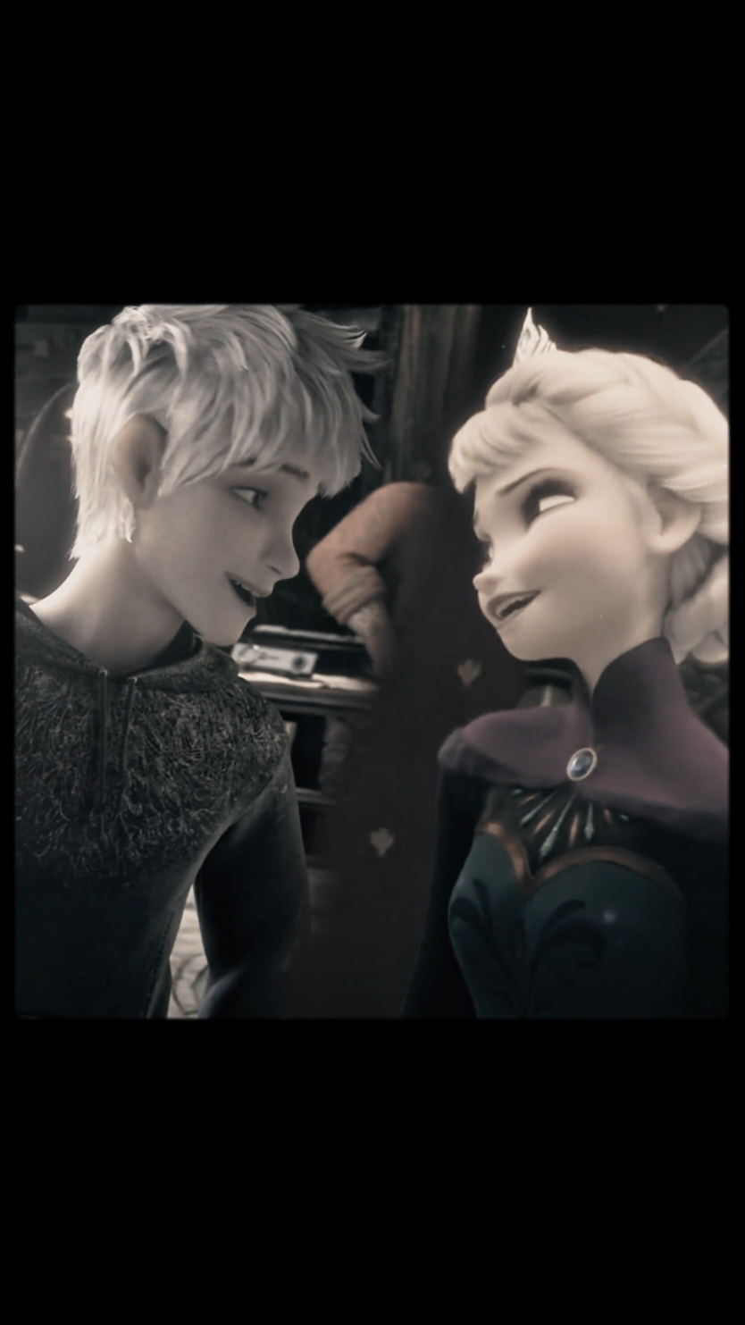 Two cold hearts. / #jelsa #jackfrost #elsa #riseoftheguardians #frozen #frozen2 #disney #dreamworks 