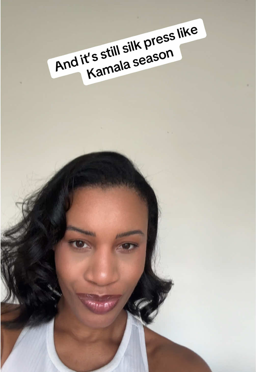 Silk press like Kamala season #silkpress #naturalhair #kamalaharris #BlackTikTok 