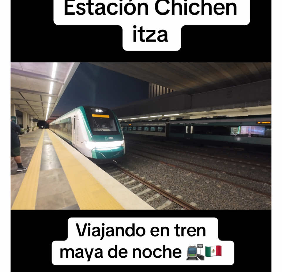 Viajando en tren maya de noche 🚉🇲🇽#trenmaya #chichenitza #piramides #merida #cancun  Video completo enlace en mi bio☝🏼