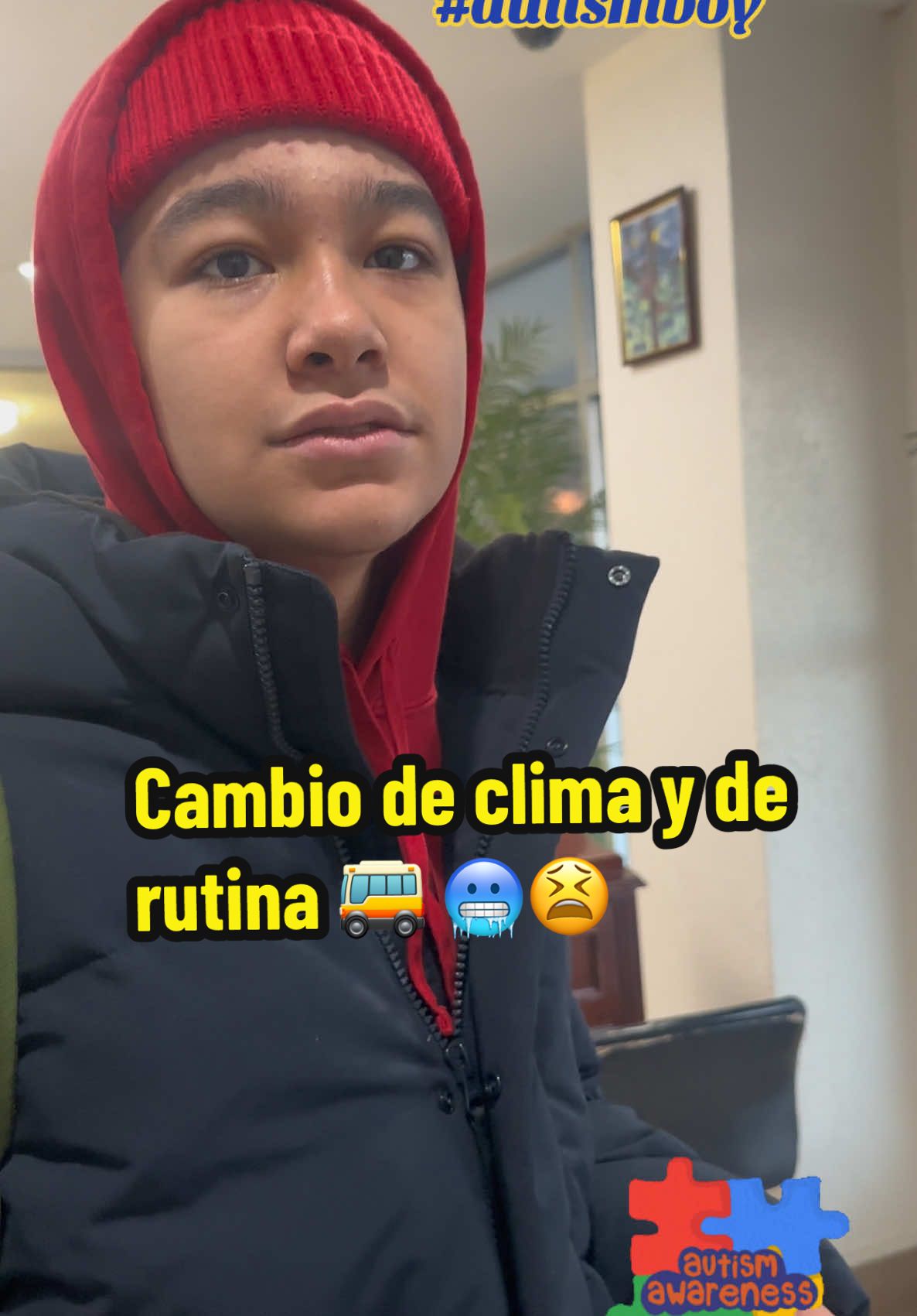 Cambios de clima y de rutina 🥶🧩 #autism #autismoinfantil #autismawareness ##autismboy #kidsoftiktok #autismfamily 