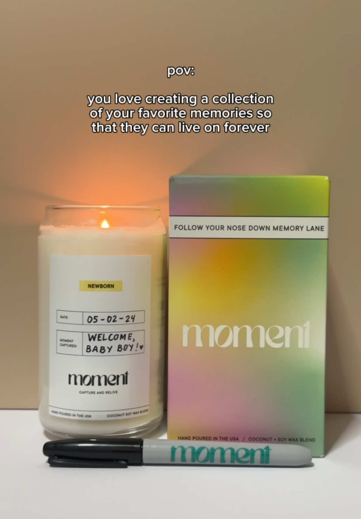 I love it... 🕯️💕 #moment #candles #personalizedgifts #candlelovers #candletok #wicktok #giftsforher #giftsforhim #losangeles #usa #ugc #foryou #fyp #MomentCandles 