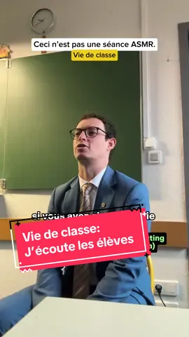 Vie de classe | Les élèves, je vous écoute 👨🏻‍🏫👂🏻 #prof #professeur #monsieurprof #cours #anglais #coursdanglais #english #eleve #eleves #élève #college #lycee #viedeclasse #profprincipal #participation #lecon #lecondevie #asmr 