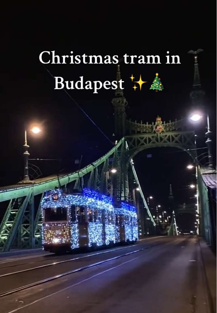 Christmas tram in Budapest ❄️🎄 #budapest #hungary #budapesthungary #budapestchristmas #christmastime #christmaslights #tram #visithungary 