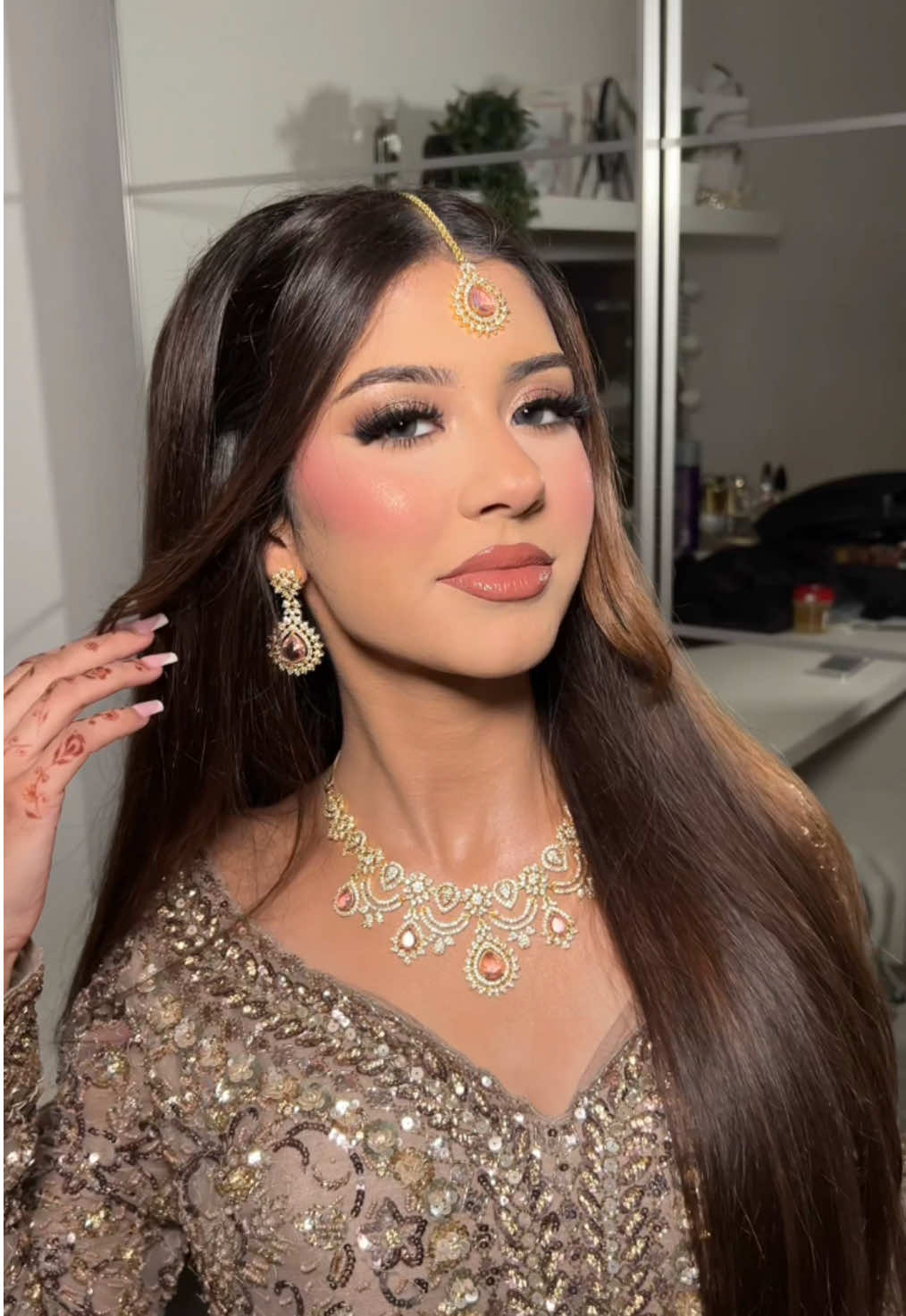 Contemporary Walima glam 🤎 #bride #mua #mcr #shoot #makeup 