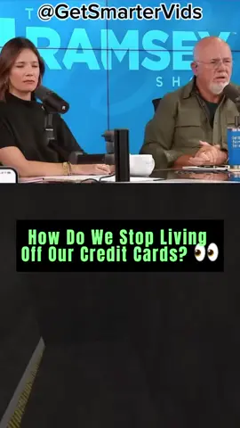 How Do We Stop Living Off Our Credit Cards?? 👀.                                     #money #creditcard #debt #daveramsey #finance 