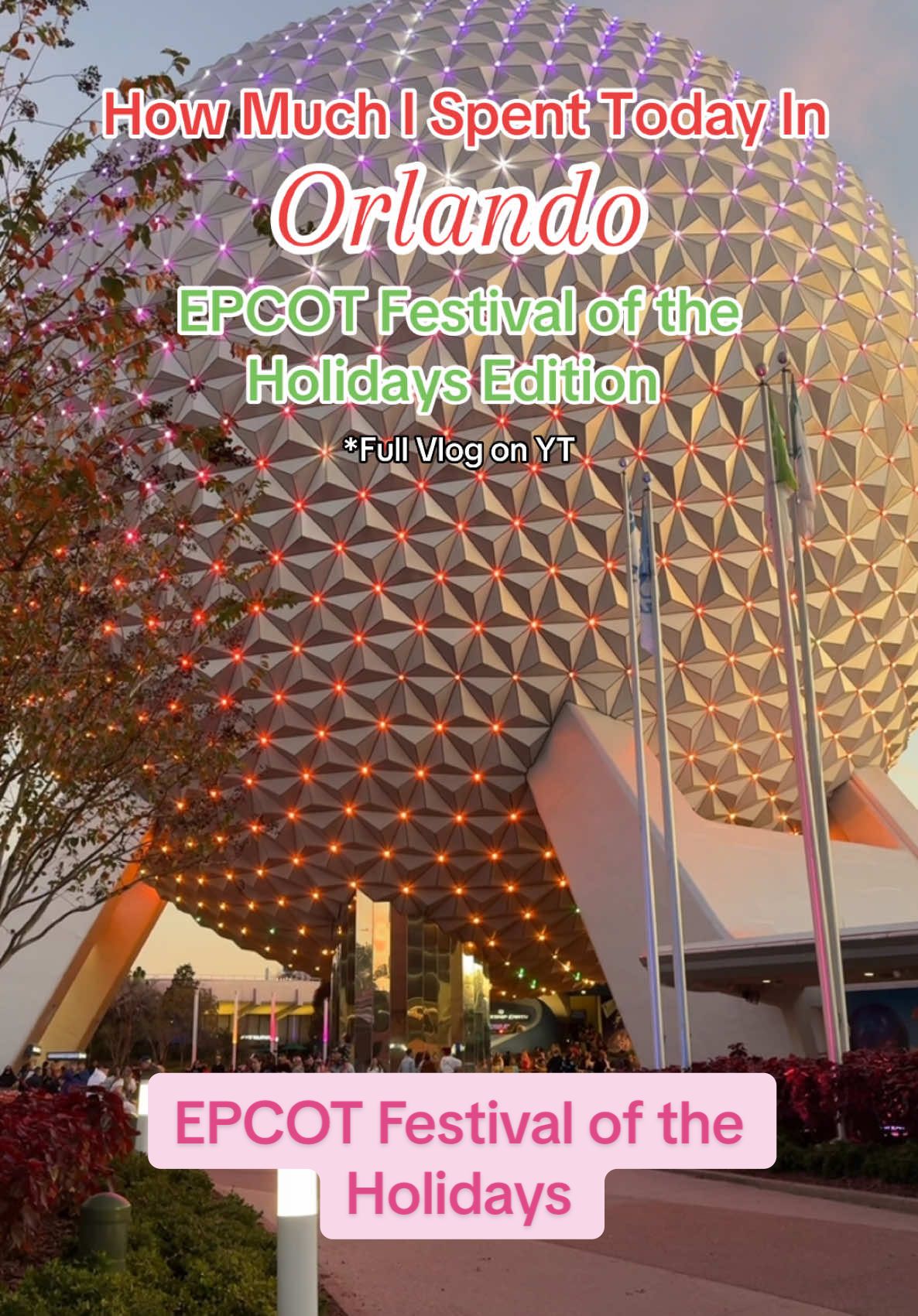 What I spend in a day living in Orlando: EPCOT Festival of the Holidays Edition 🎁🎄 The full blog is out in YT!! #disneyholidays #disneyindecember #epcot #festivaloftheholidays #epcotfestivaloftheholidays #whatispendinaday #moneytransparency #spendinghabits #epcotfestivals #disneychristmas #disneyholidays #Vlogmas #disney #disneyworldfood #epcotfood #orlandofoodie #creatorsearchinsights 