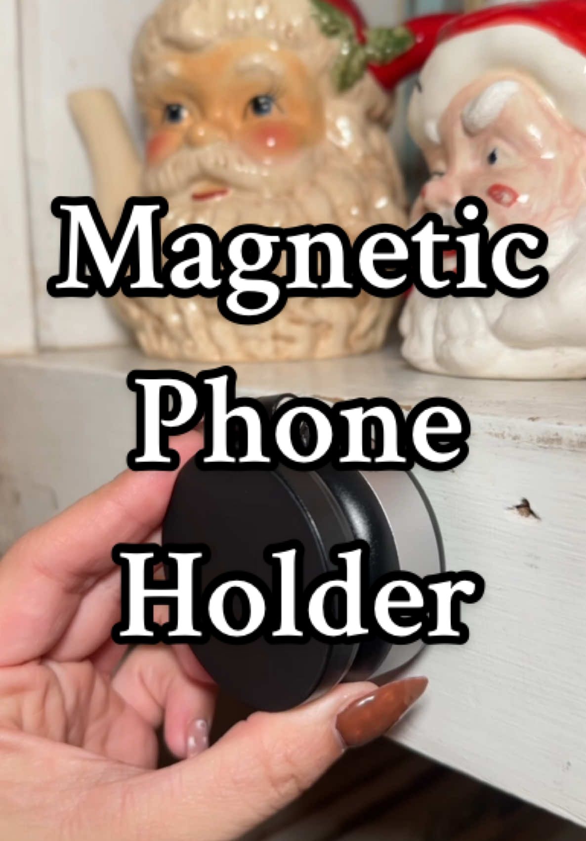 This magnetic phone holder suctions to almost anything! I love its convience for filming or taking pictures!