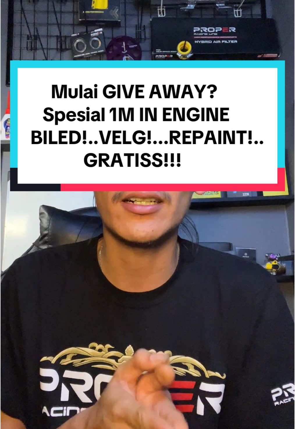 Membalas @rziq_145 nih bro Nonton dlu sampai habiss baru ikutan GIVE AWAY nyaa🥰 GIVE AWAY ini Spesial Merayakan 1.000.000 FOLLOWERS IN ENGINE Hadiahnya  1 VELG 2 CUSTOM BILED 2 Repaint gratisss BIG THANKS FOR ALL YOU GUYS!! #in_engine #mekanik #mekaniktiktok #kujayamotorvariasi #bengkelmotor #bengkelmotorbogor #bengkelkmv #fypシ゚ #fyp #giveaway1minengine 