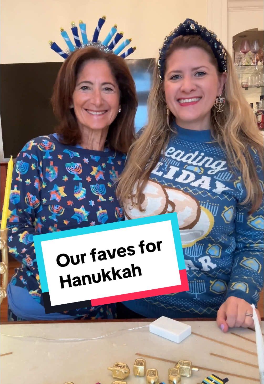 How cute is my mom her her Hanukkah outfit? 🕎 #jewish #jewishtiktok #judaica #jewishtok #jewishcheck #myjewishheritage #jewishthings #moderntribe #hanukkah #chanukah #menorah #hanukkah2024 