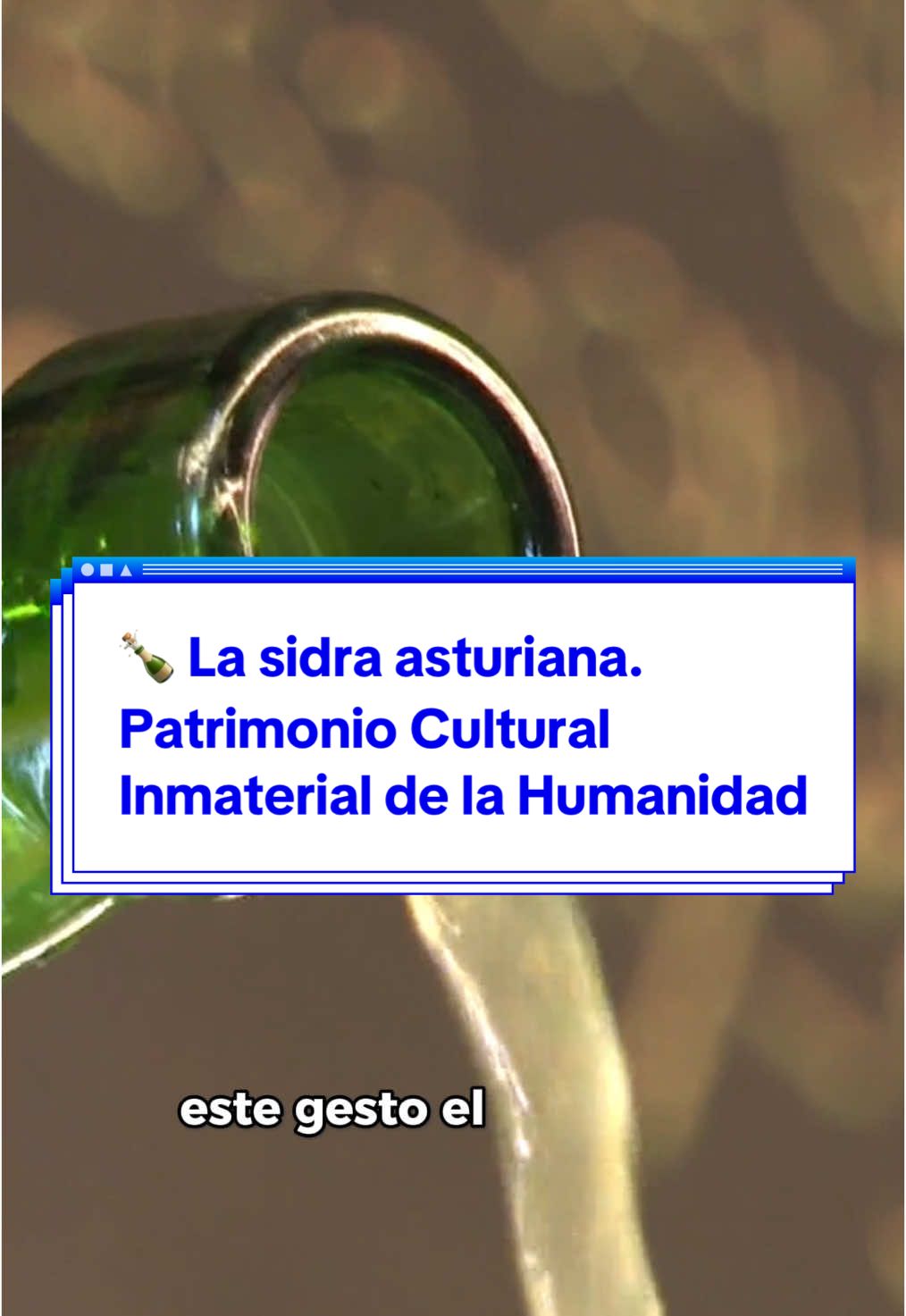 🍾 La #sidra asturiana, Patrimonio Inmaterial de la Humanidad de la #Unesco. 👉🏽En la sidra hay 