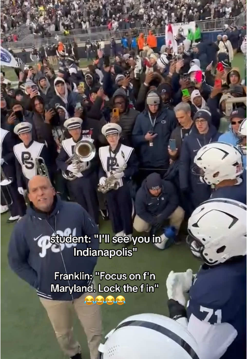 I love fiery Coach Franklin 😭😭 #weare #pennstate #fyp #psu 