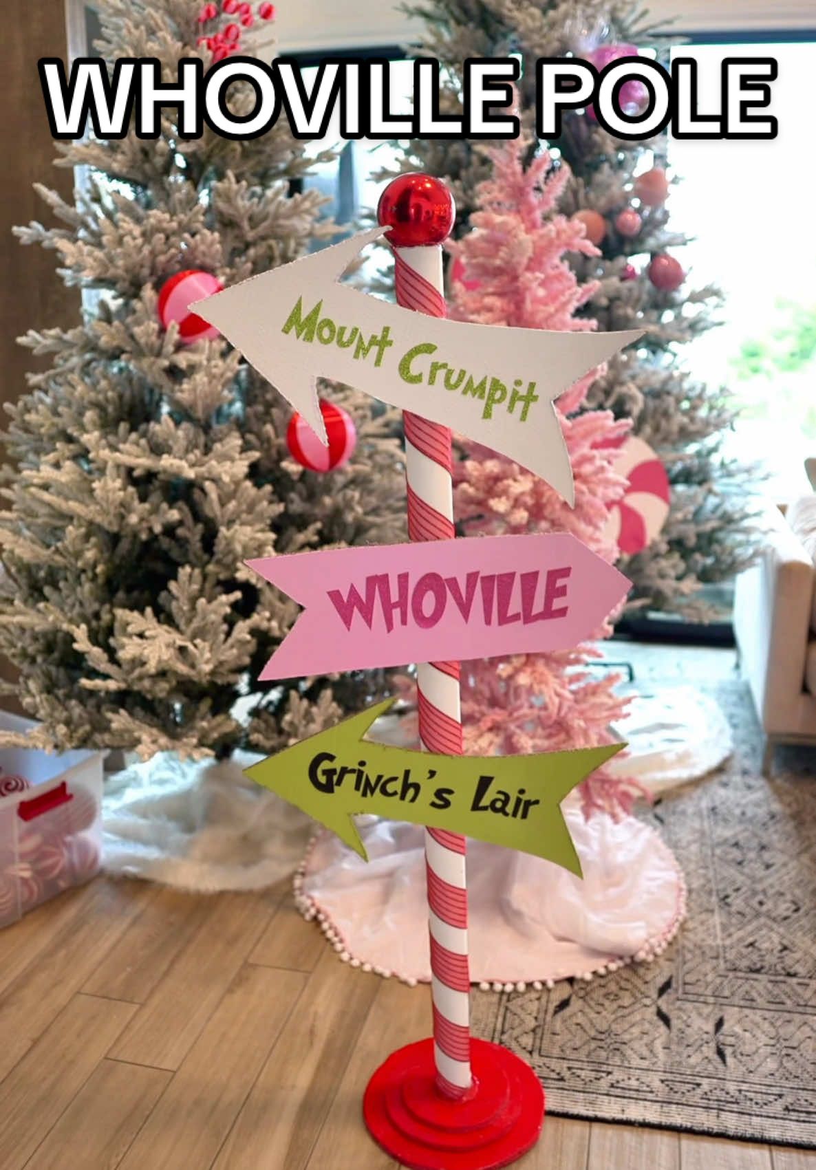 Turning my house into Whoville! 🎄💕 This year I’m doing Grinch themed Christmas decorations! I already have a giant Grinch statue and Mount Crumpit, but now I need to add Whoville inspired details all throughout my house. Any suggestions?? 🤔  #grinchmas #whoville #grinchchristmas #whovillesign #grinchdecor 