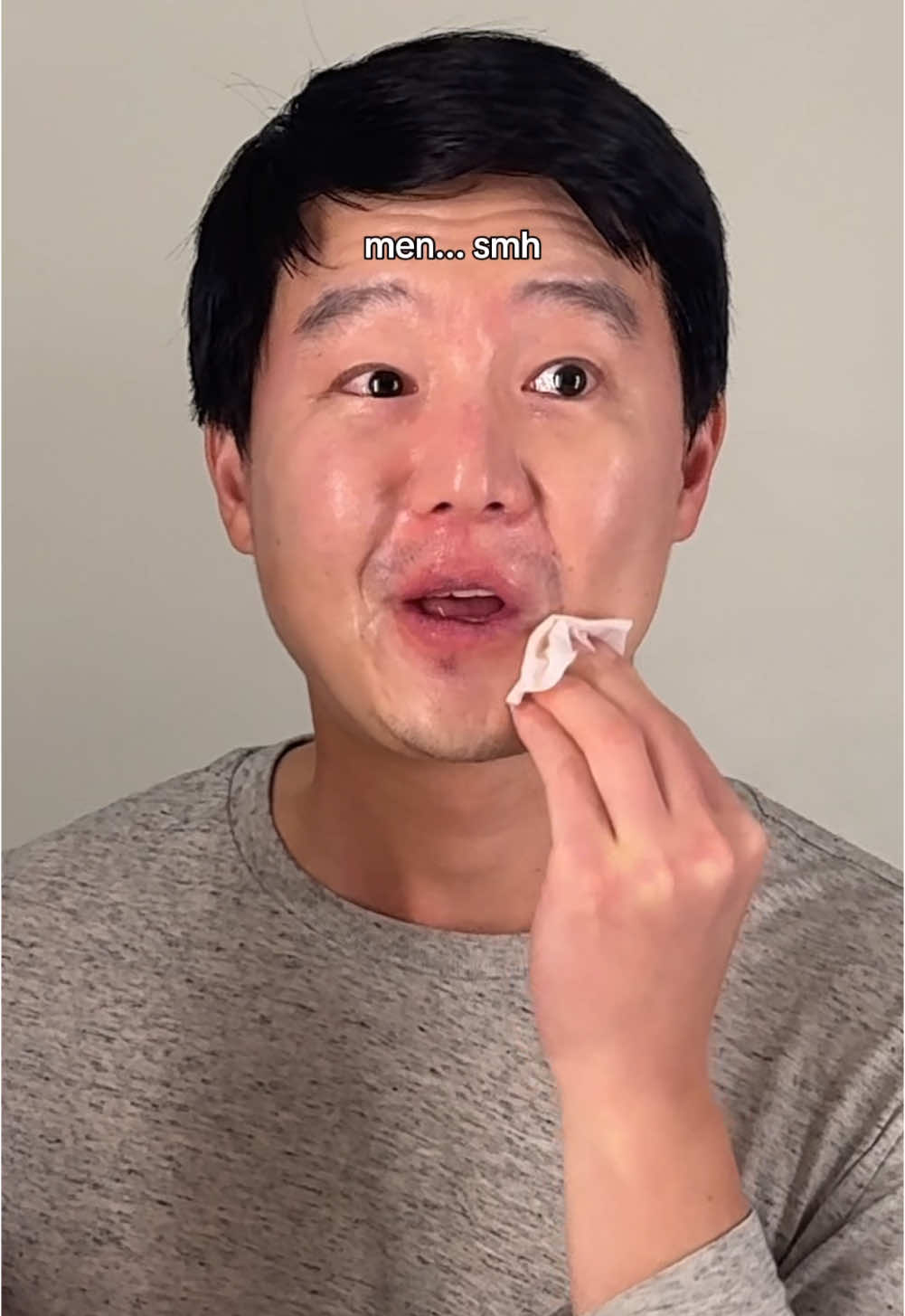 i lied to him at first and said “i have a mask that will completely get rid of your blackheads and it wont hurt” 😅😇 this is @SKIN1004 Official clay stick mask avail on stylevana - SHOPAVA for extra discount! #mensskincare #poremask #blackheads #claymask #koreanskincare #pores #husbandsoftiktok #men 