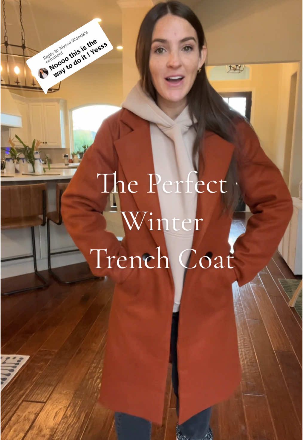 Replying to @Alyssa Woods thank you friend! Now I wear it with everything 😅   @Uaneo #wintercoat #midlengthcoat #coat #winterjacket #trenchcoat #woolcoat #coats #wintercoats #tiktokshopholidayhaul #uaneo 