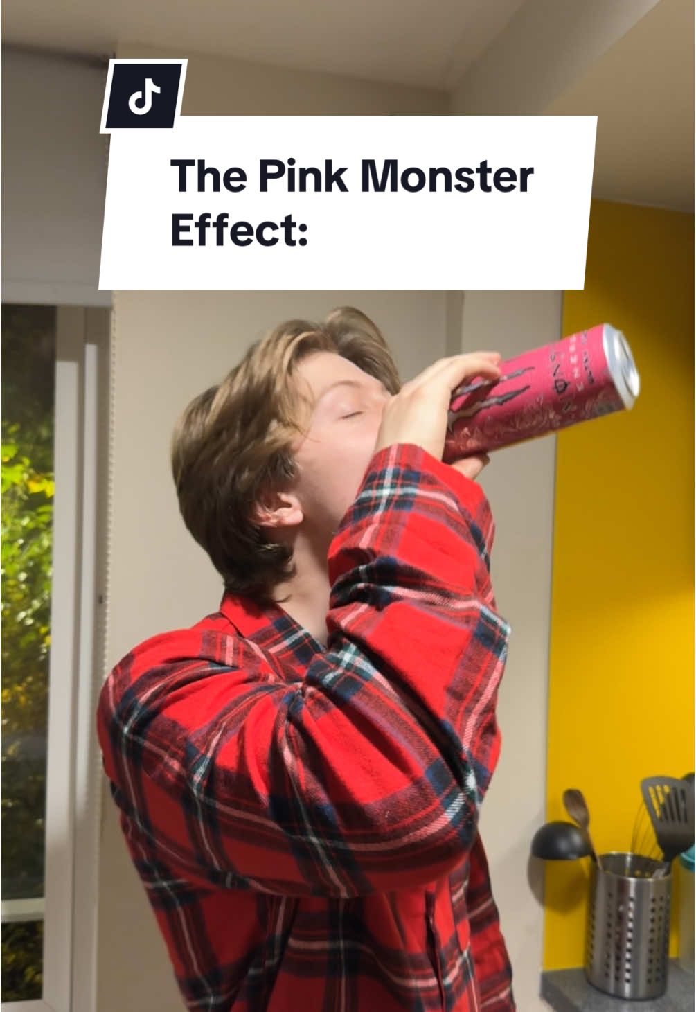 Guess Whos Idea This Was #energydrink #monster #pinkmonster #fyp 