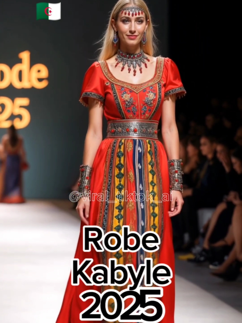 Tenue Traditionnelle Algérienne : Robe Kabyle #viraltiktokdz #viraltiktok #ai #intelligenceartificielle #الذكاء_الاصطناعي #femme_algerienne #femmealgerienne #femme #algerie #tenuetraditionnelle #tenuetraditionellealgerienne #tradition #robe #robekabyle #kabyle #kabyle_girl #kabyle_dz #bebe @viral_tiktok_dz