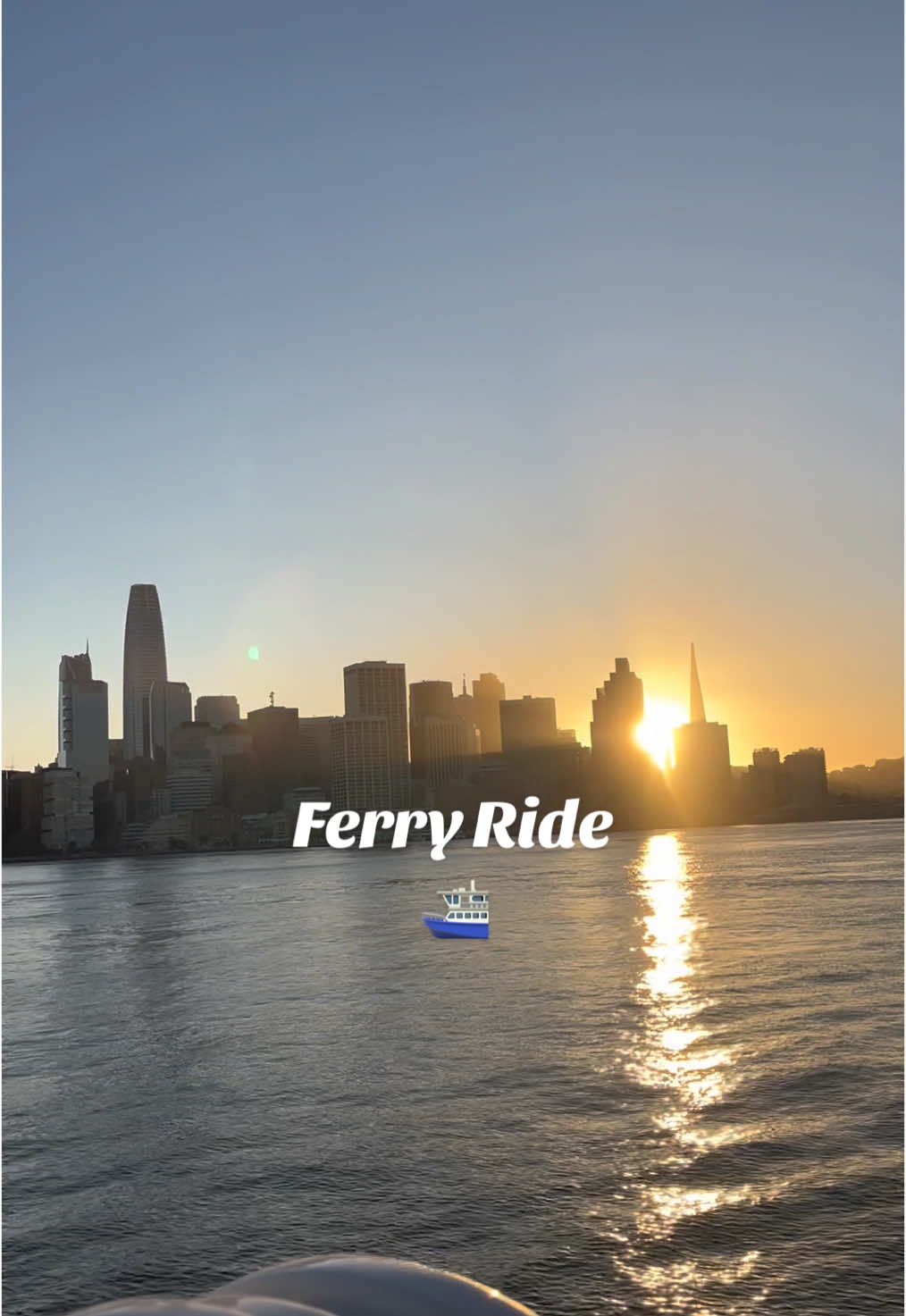 If you ever come to San Francisco, you must take a ferry ride. Today was beautiful 🤍☀️ #ferryride #sanfrancisco #cityscape #underthebaybridge 