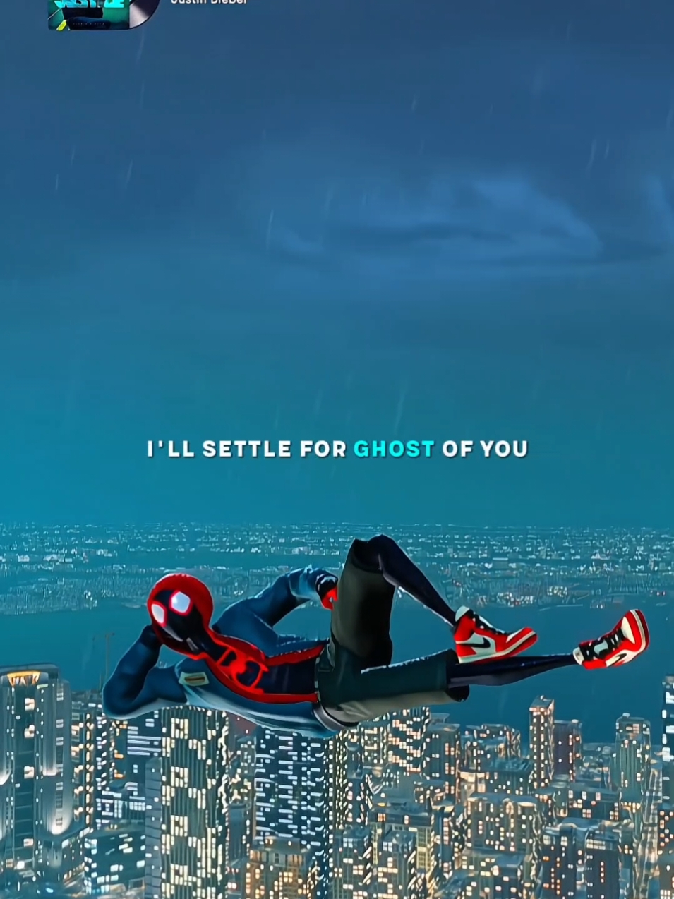 ghost by @Justin Bieber  #spiderman #justinbieber #ghostjustinbieber #lyrics #asthetic #milesmorales #gamingedit #fyp 