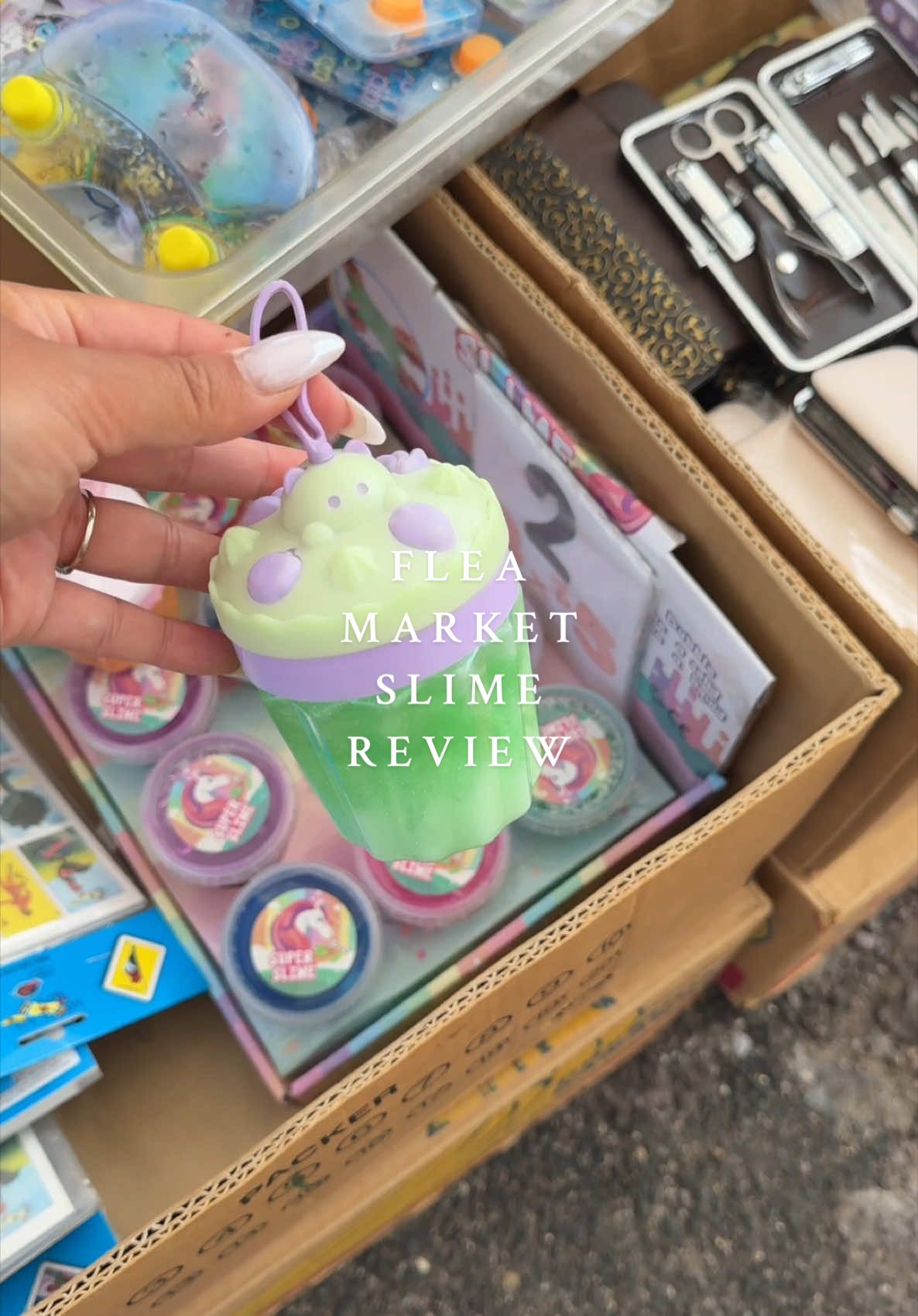 Would you pay $1 for this? #slimereview #fleamarketfinds #slimeasmr #slimemixing 