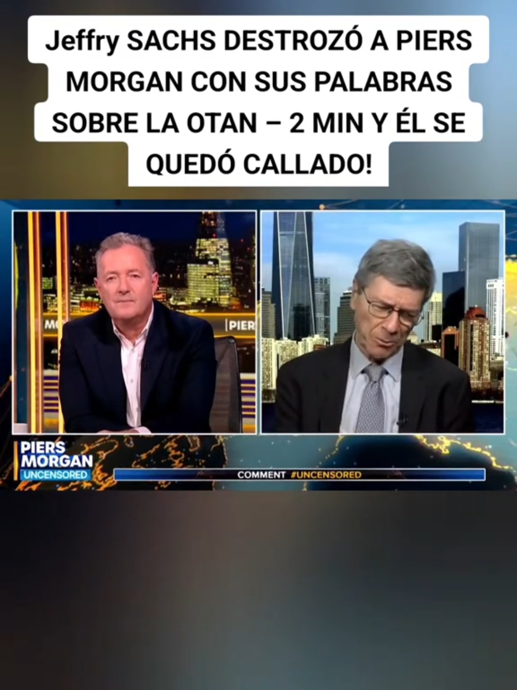 Jeffry SACHS DESTROZÓ A PIERS MORGAN CON SUS PALABRAS SOBRE LA OTAN – 2 MIN Y ÉL SE QUEDÓ CALLADO! #economia #usa🇺🇸 #fyp #parati 