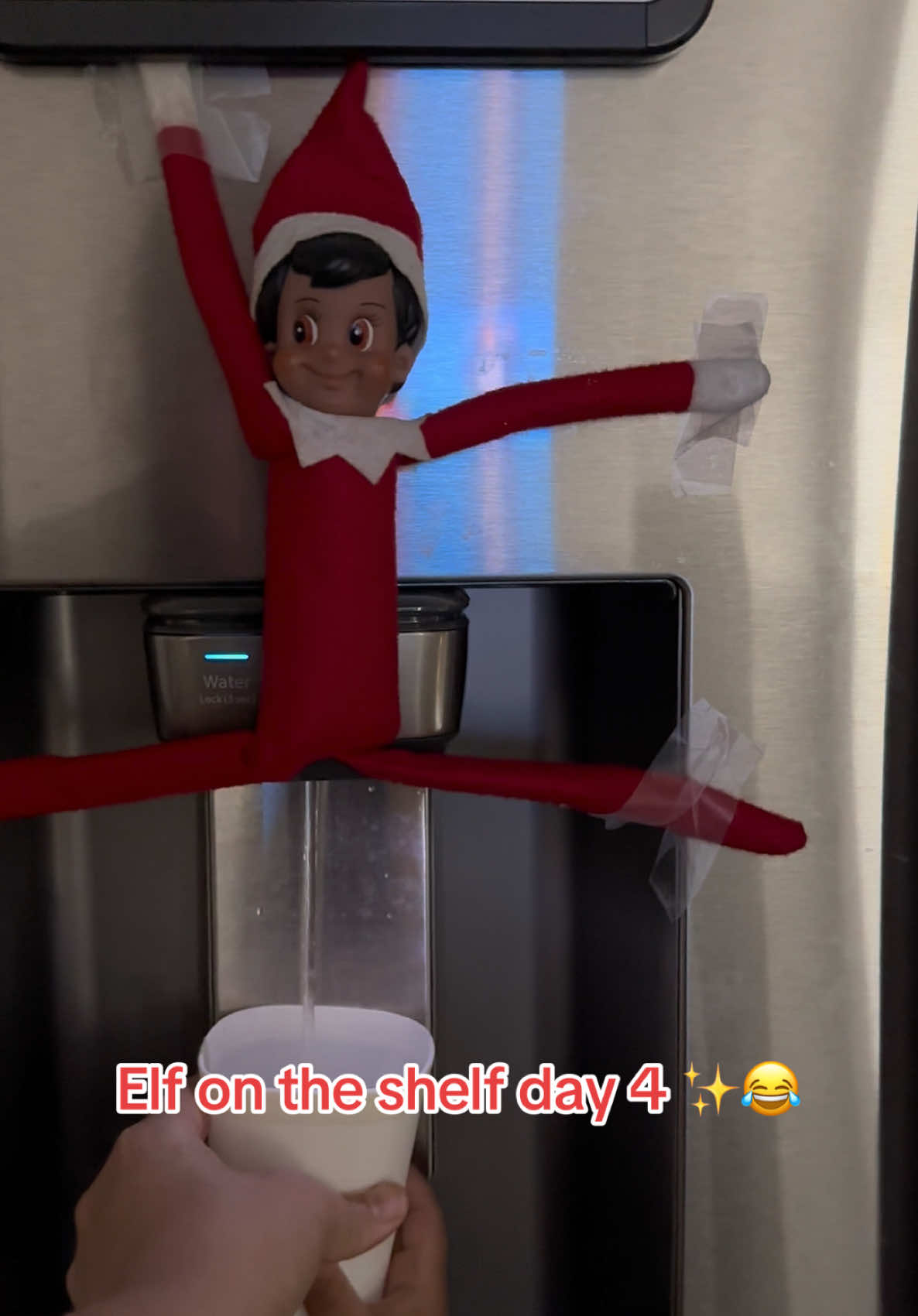 Elf on shelf day 4 😂😂 can yall guess which parent did this one ??? 😂😂 #fyp @Vante #elfontheshelf 