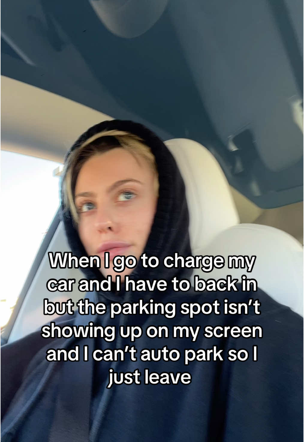 I will learn how to back in one day but today isnt that day 😅 #tesla #autopark 