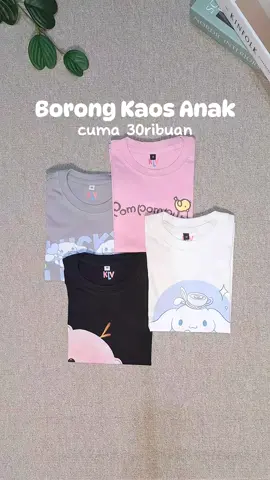 Nemu kaos 30ribuan motifnya lucu-lucu & gemesh 🌸🎀🩷🥰 samaan yukkk cek keranjang yaa.. #kaoskatuncombed  #kaosanak  #kaos anak 100 dpat 3 