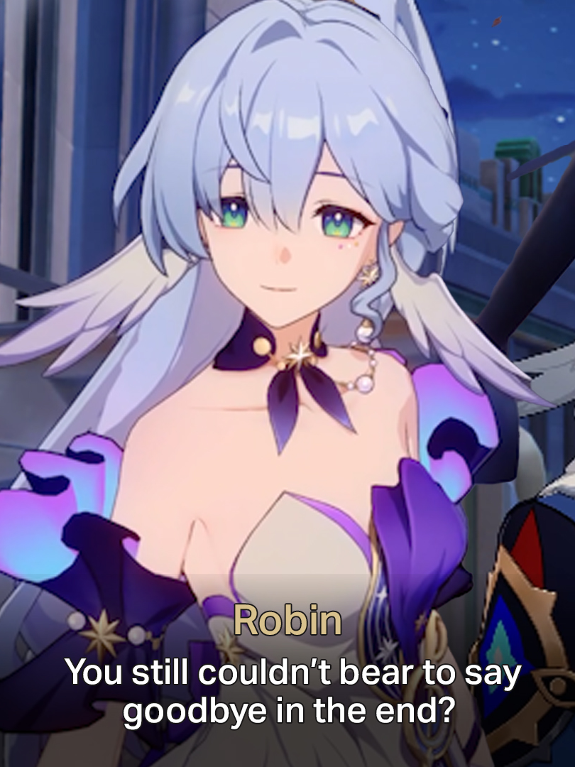 Sunday says Goodbye to Robin - Honkai: Star Rail 2.7 This is just too sad Y-Y but i am sure siblings will meet again... Damn they Muted this clip but this in-game music Y-Y i can't.. #hsr #hsredit #HonkaiStarRail #fyp #foryou #fypage #foryoupage #foryoupage❤️❤️ #hsrsunday #hsrrobin