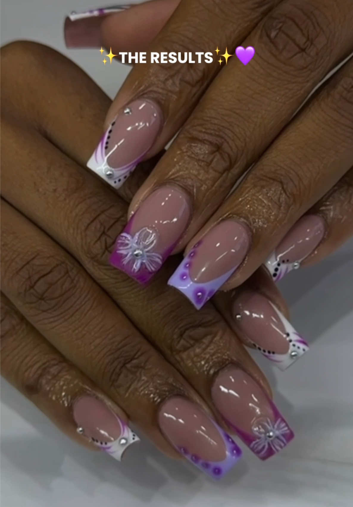 Do my craziest client’s nails with me!! 🤪😂😂💜 This is your sign to Book with @beautally @beautally💅🏽🤭 . White, Purple, and molding gels from @The Nails Plug 💜🤍 . #gelx #nails #gelxnails #shortgelx # #kingston #newkingston #norwoodavenue #gelpolish #thenailsplug #christmas #christmasnails #apres #rarjsm