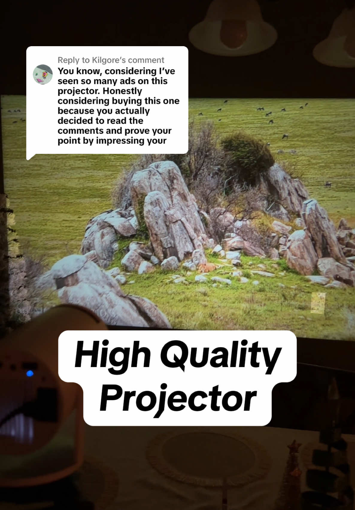 Replying to @Kilgore projectors like this one make you want to watch movies every night. #projector #movienight #gaming #miniprojector #movies 