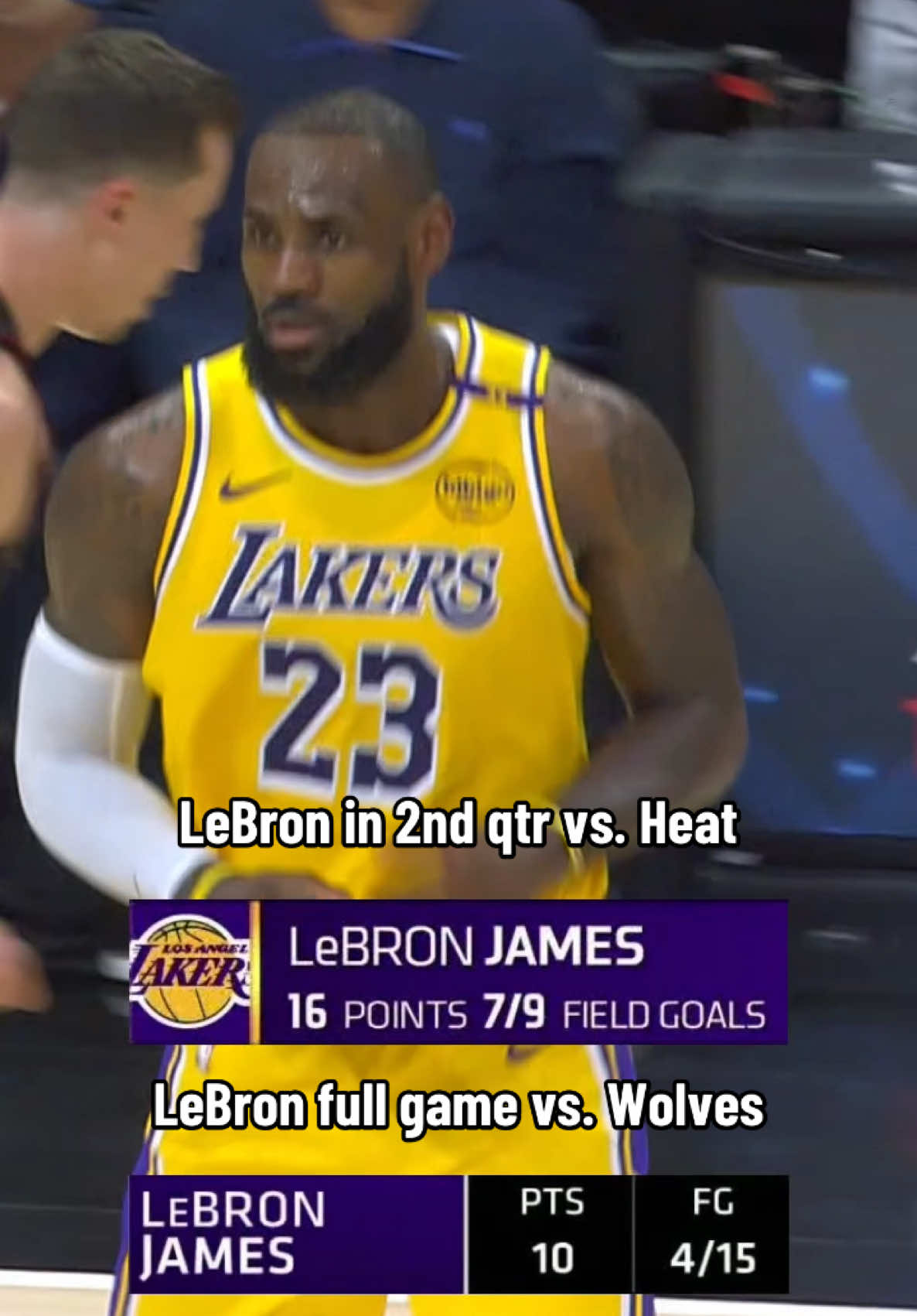 Bron is on a heater tonight 🔥 #lebron #lebronjames #lakers #NBA 