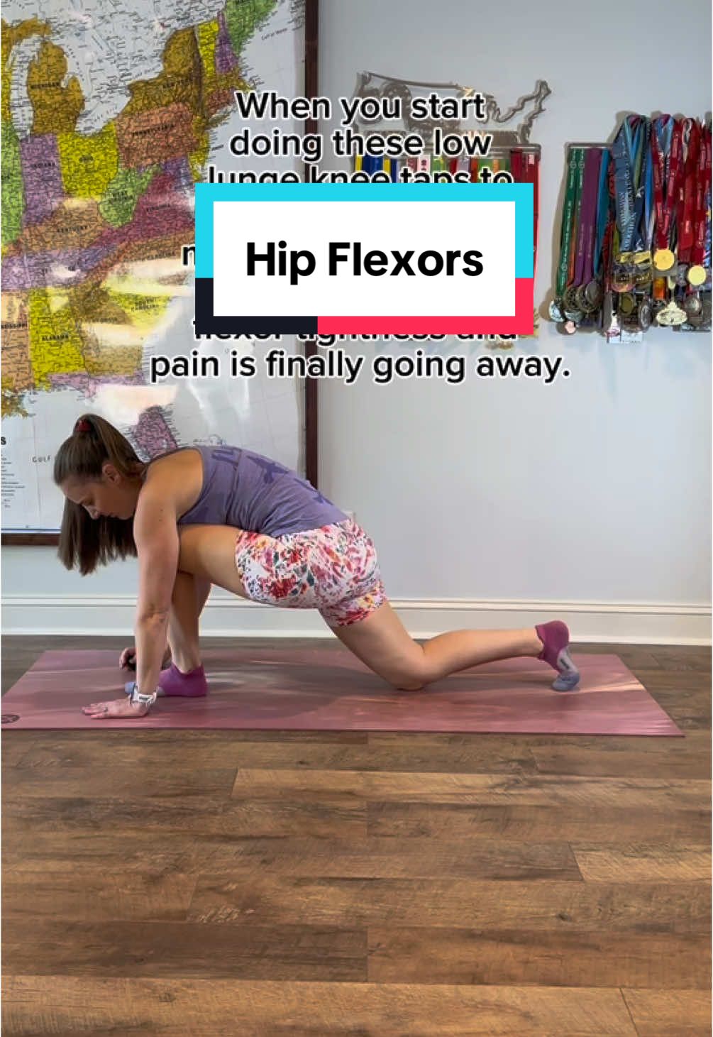 Try this exercise to improve hip flexor mobility and strength! #hipflexors #hippain #hippainrelief 