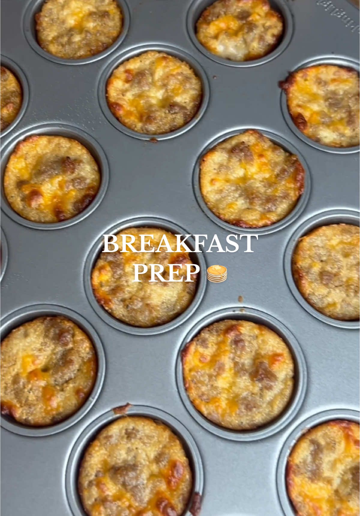 BREAKFAST IDEA ✨ I’ll put the details below 👇🏼  SAUSAGE MCGRIDDLE MINI MUFFINS: These are so easy to make!  What you’ll need: Pancake Mix: You can make your own or use a box but you’ll need 2 cups, any kind will do. To clarify, this is 2 cups of completed mix (made according to box) Sausage: 1 pound  Shredded Cheese: 1 cup Maple Syrup: 1/4 cup How to make: 1. Preheat oven to 400 degrees 2. In frying pan, brown sausage  3. Once sausage is cooked through, drain and set it aside 4. In large mixing bowl, combine completed pancake mix, cheese & maple syrup. Once combined, add in the cooked ground sausage and mix that in as well. 5. Spoon mix into muffin tins. Spray pan before so nothing sticks. 6. Bake at 400 degrees for 12-15 mins until golden & cooked through. . The mini muffin pan I love is in my Amazon Storefront (in bio) under “kitchen favorites” 💕 That’s it! Enjoy. . . #toddlermealideas #easytoddlermeals #quickandeasymealideas #breakfastforkids #mealprepforkids