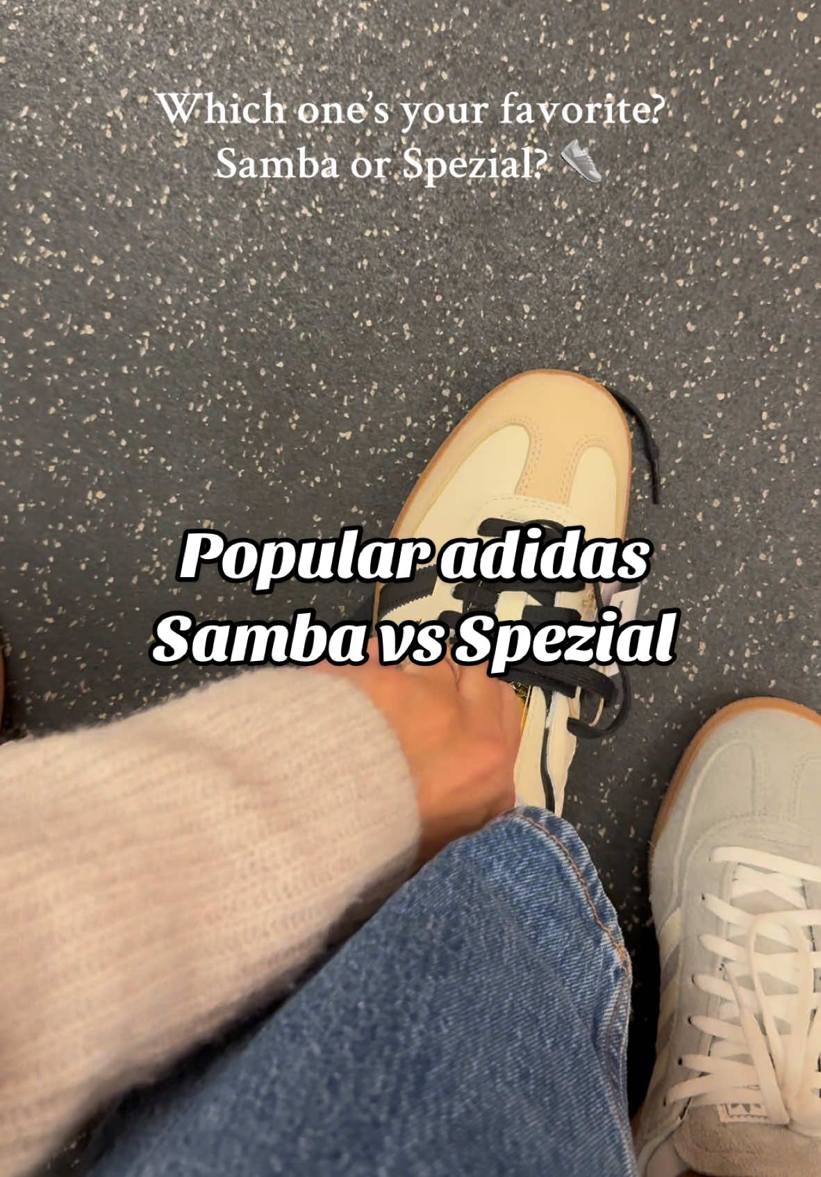 Trying on the classics—Samba vs. Spezial. Both iconic, but which one’s your top pick?👇 #adidas #samba #spezial #sneakerhead #adidasoriginals #popularadidasshoes #creatorsearchinsights 