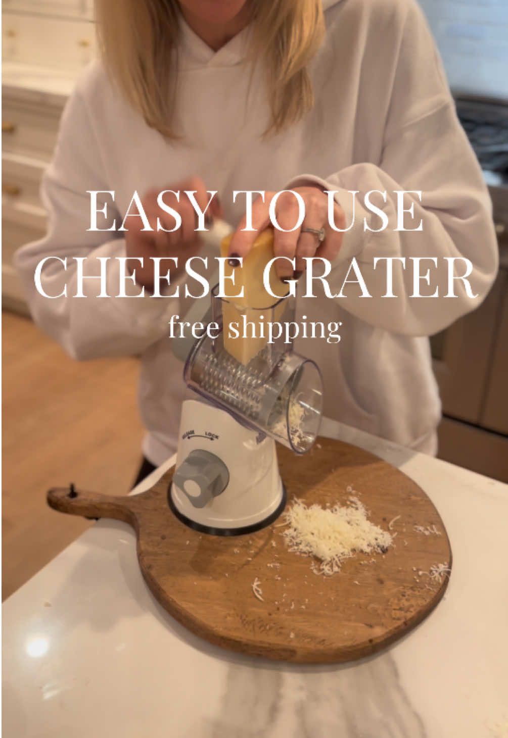 WHERE HAS THIS CHEESE GRATER been my whole life!!?? This makes shredding and slicing so easy! #tiktokshopholidayhaul #cheesegrater #shredder #cheese #kitchengadgets #kitchentools 