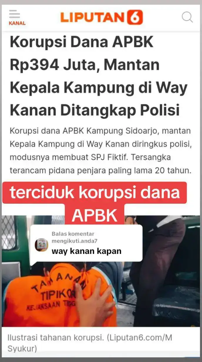 #foryoupage❤️❤️#warga62#beritaterkini#trend#tangkap#koruptor#fyppppppppppppppppppppppp 