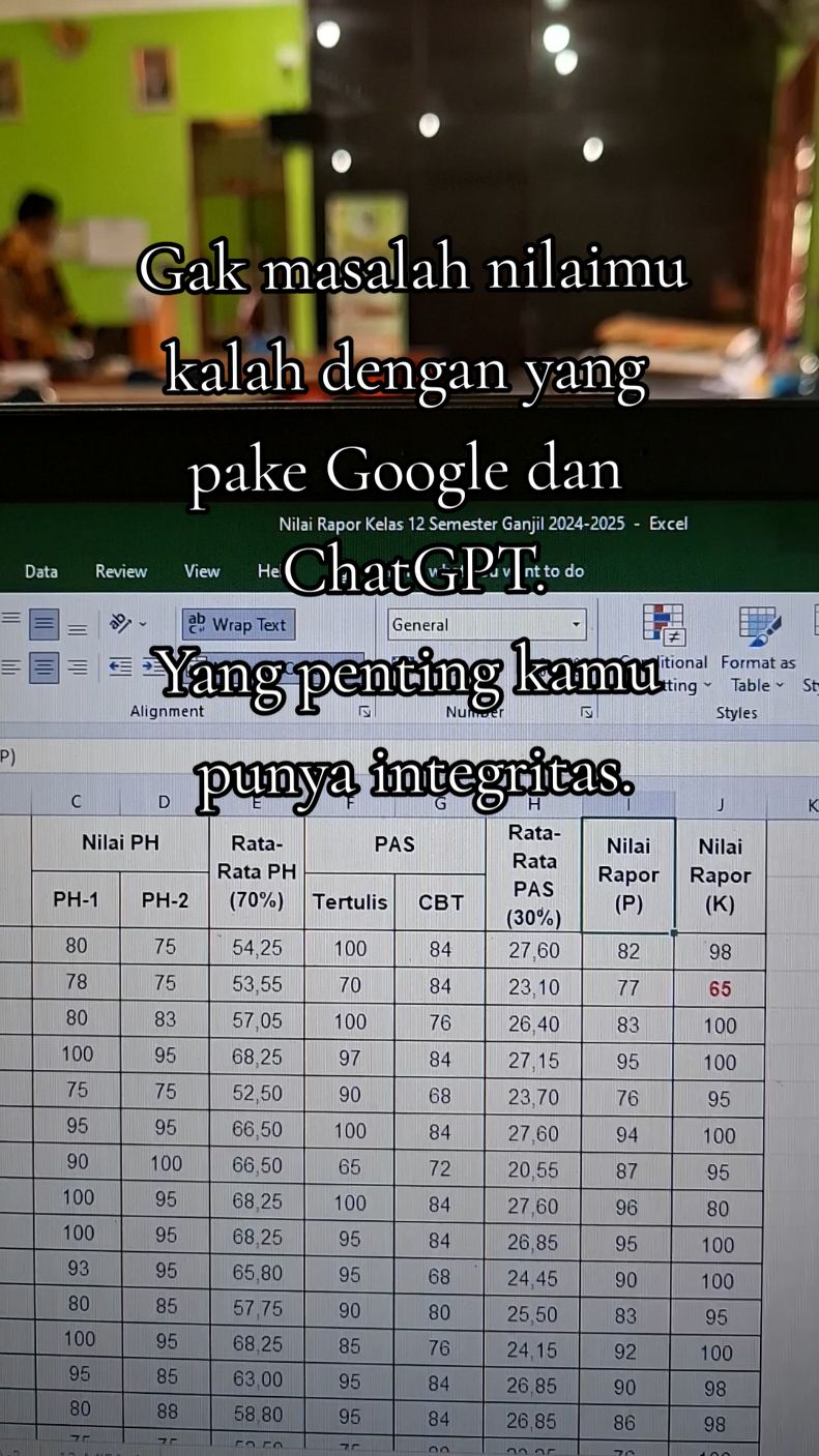Kamu yang punya komitmen tetap jujur ngerjain ujian di era Google Lens dan ChatGPT, KAMU KEREN. #jujur #ujian #keren #sekolah #rapor #nilairapot 
