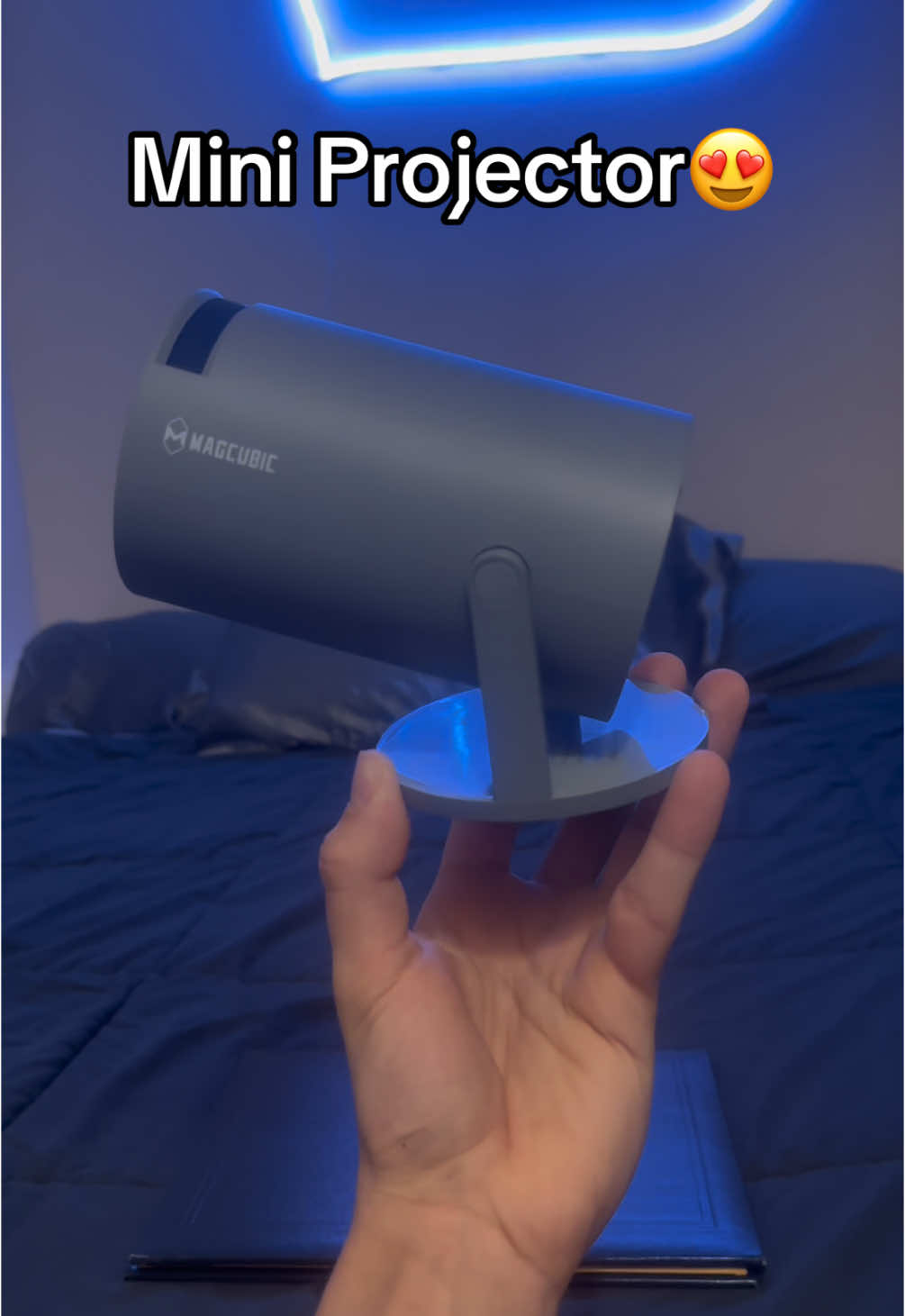 Mini Projectors are the new wave🌊 Ditch your flatscreen TV🗑️ #chritsmasgift #giftideas #miniprojector #portableprojector #movienight #gaming #projector #TikTokShop 